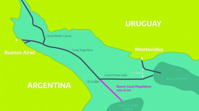 Licitan el dragado y balizamiento del Canal Magdalena