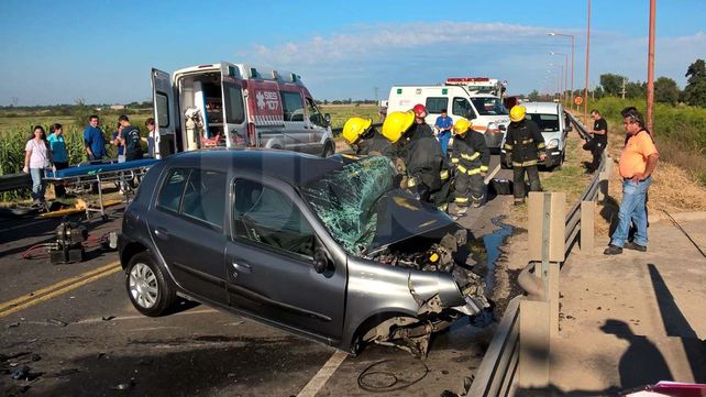 Un choque frontal entre dos autos dejó  una víctima fatal sobre la ruta 70