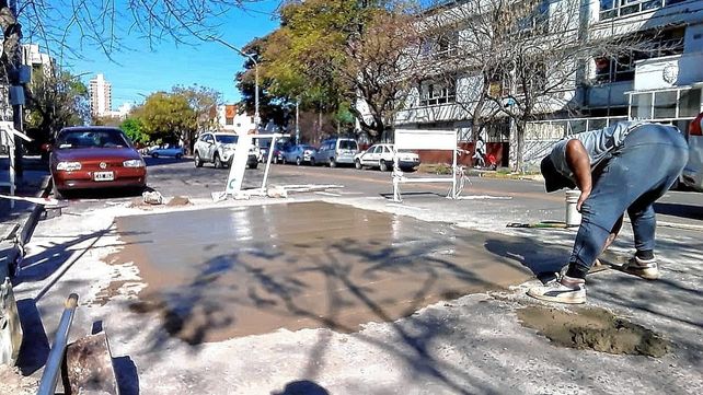 Trabajos de bacheo en la ciudad de Santa Fe&nbsp;
