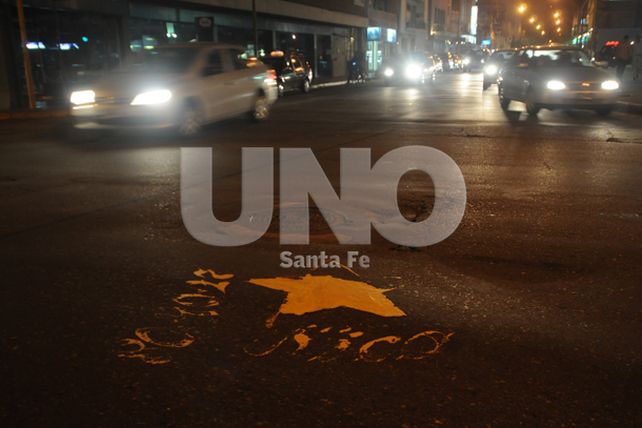 Pintaron una estrella para pedir justicia y seguridad vial