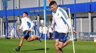 Marcos Rojo volvió a entrenar junto al plantel y se notó la felicidad en el rostro del jugador.