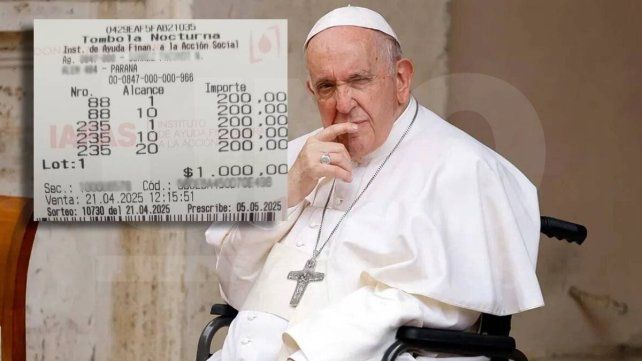 Quiniela: el Papa Francisco hizo saltar la banca con el 88