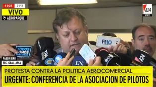 Los pilotos lanzaron un paro para el jueves y viernes