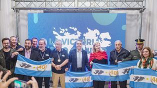 Emocionante. Los veteranos de guerra tuvieron un sentido homenaje.
