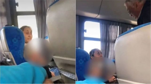 El chofer defendió a la mujer y agredió verbalmente al menor que no dejaba de llorar y gritar.
