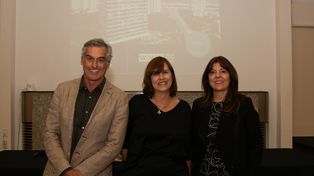 Gustavo Pereira, Mariel Devalle y Cristina Mondillo