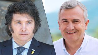 El presidente Javier Milei y el ex gobernador de Jujuy, Gerardo Morales.&nbsp; 