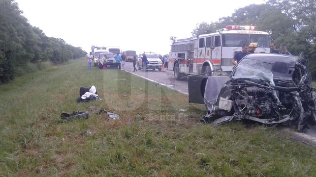 Arranque de fin de semana largo con un choque en cadena en las rutas santafesinas