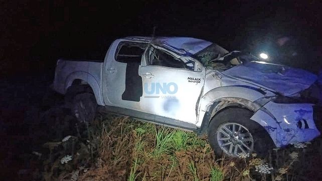 Arroyo Aguiar: violento vuelco con un muerto y un herido grave en la ruta provincial 2