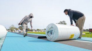 Juegos Suramericanos: avanzan las obras de la nueva pista de atletismo del CARD