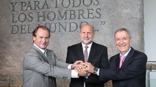 Los gobernadores Bordet (Entre Ríos), Perotti (Santa Fe) y Schiaretti (Córdoba).