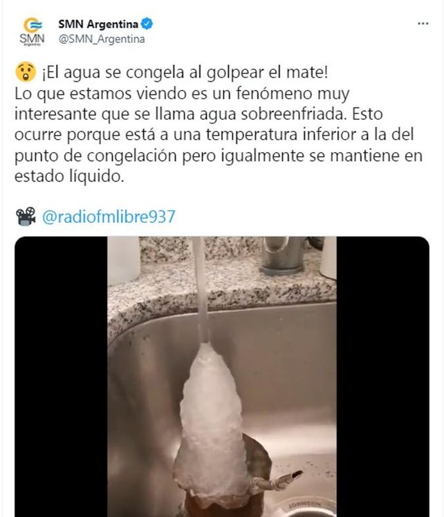 La ola de frío en Córdoba y Santa Fe congeló hasta el agua de un mate