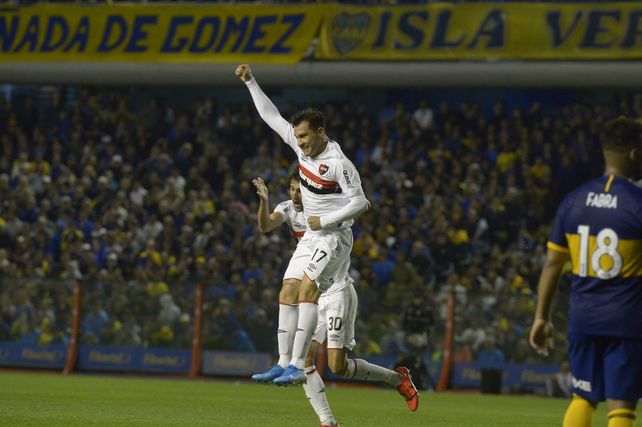 Insaurralde convirti&oacute; ante Boca en la Bombonera.&nbsp;