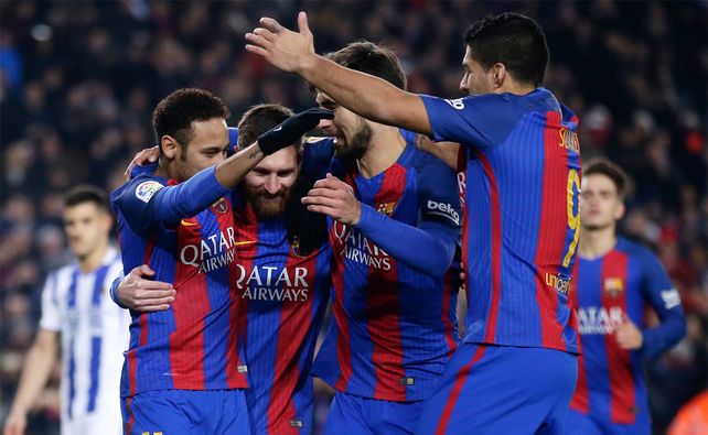 Leo Messi convirtió en el holgado triunfo de Barcelona para acceder a semis de Copa del Rey.