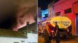 Un voraz incendio afectó un depósito de un supermercado de Concordia