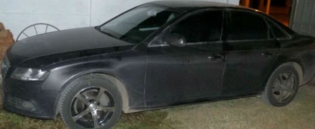Carlos Ascaíni cayó el 8 de mayo pasado en un cruce de rutas del sur provincial en este Audi A4. La policía dice que se topó con él de casualidad