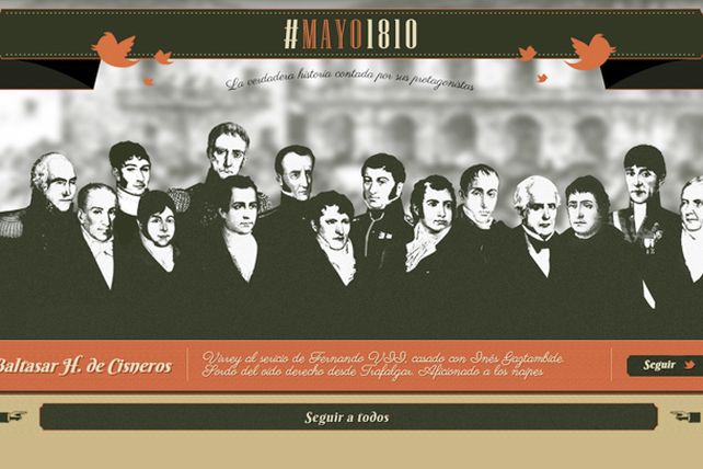 Los próceres de mayo también twitean