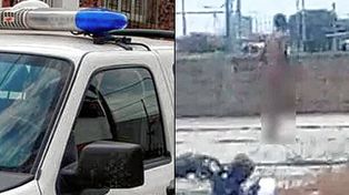 El joven de 22 años quedó casi desnudo tras haber sido interceptado por tres personas que le sacó la ropa.