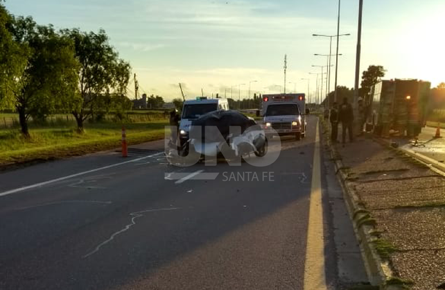 El accidente fue a la altura del kilómetro 8 de la autovía 19.
