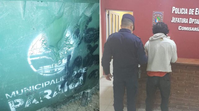 Incendió dos contenedores de residuos y fue detenido en Paraná
