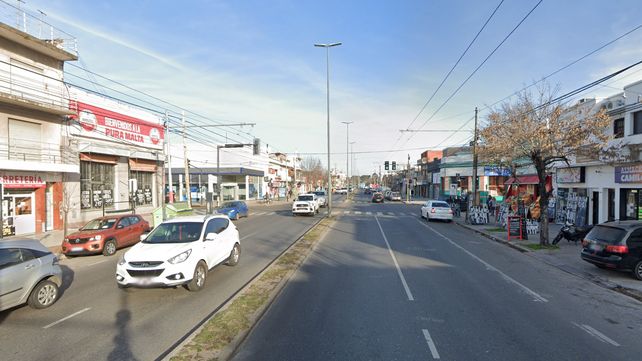 La zona donde perpetraron la salidera bancaria.