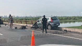 Fuerte accidente en la autopista Santa Fe-Rosario dejó como saldo un herido leve