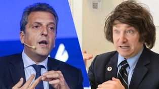 Sergio Massa y Javier Milei, dos de los candidatos que pugnarán por la presidencia el 22 de octubre próximo.