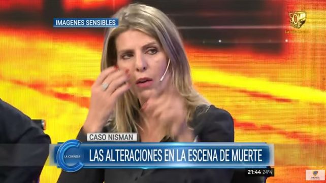 Arroyo Salgado mostró fotos con irregularidades del peritaje en la escena de la muerte de Nisman