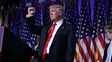 Donald Trump al encarar su primer discurso como presidente electro de EE. UU.