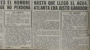 Atlanta ante Central, la última vez que se suspendió por lluvia un partido de los canallas.