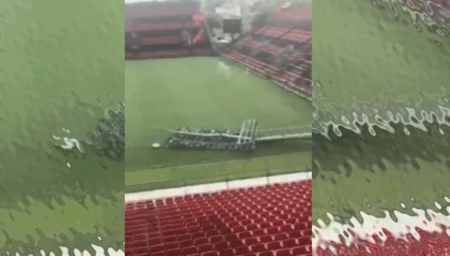 Preocupación en River: tormenta derrumba dos torres de iluminación de la cancha de Flamengo