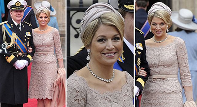 M&aacute;xima, la &uacute;nica argentina en la boda, luci&oacute; impecable