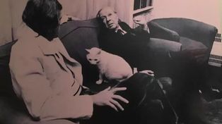 Menotti conversa con Borges, en la casa del escritor.&nbsp;