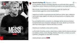 Newells Old Boys de Rosario despide a Jorge Messi