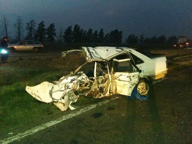 Choque frontal en ruta nacional 34 con un muerto y una mujer en estado grave. IMÁGENES FUERTES.