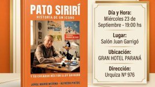 Paraná: presentarán el libro Pato Sirirí: la historia de un ícono