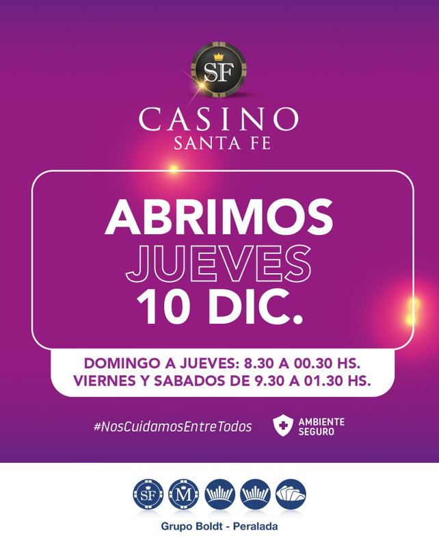 Casino Santa Fe reabrió sus puertas bajo un estricto protocolo luego de la firma del decreto provincial