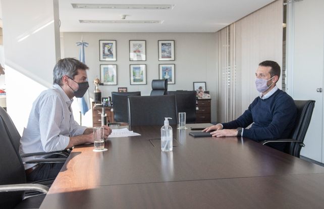 Con Lammens. El ministro de Turismo fue uno de los que recibió a Corsalini.