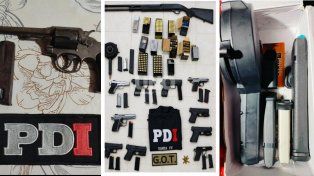 Los allanamientos derivaron en un extraordinario secuestro de armas y municiones de guerra