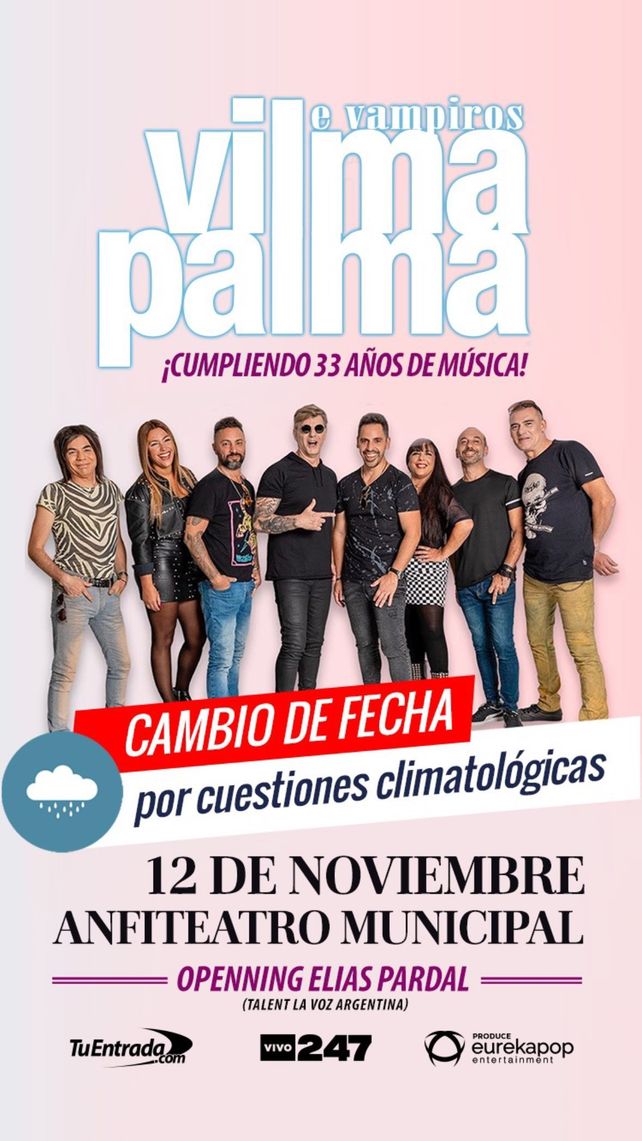 Vilma Palma postergó su show en el Anfiteatro para el domingo.