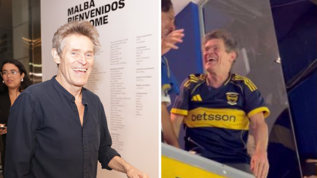 Willem Dafoe estuvo en el MALBA y en La Bombonera