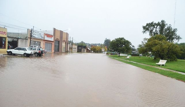 Calles inundadas en Gualeguay