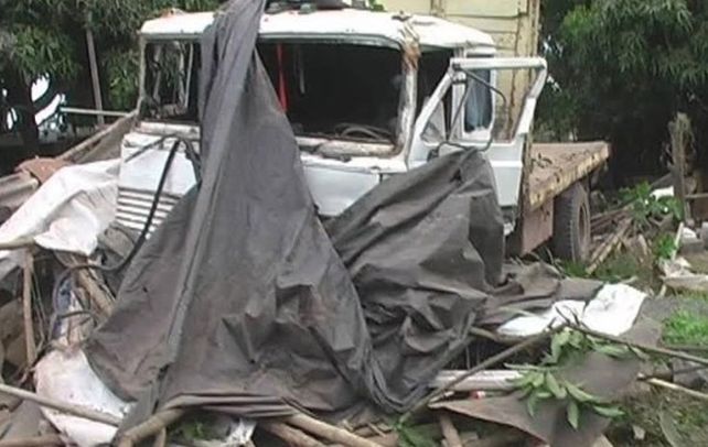 Trágico. El Fiat Iveco que protagonizó el accidente.