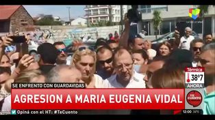 María Eugenia Vidal enfrentó a guardavidas que se arrojaron sobre su camioneta