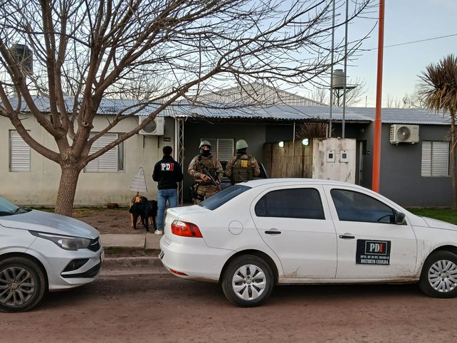 Uno de los allanamientos realizados en Rosario y localidades aledañas.&nbsp;