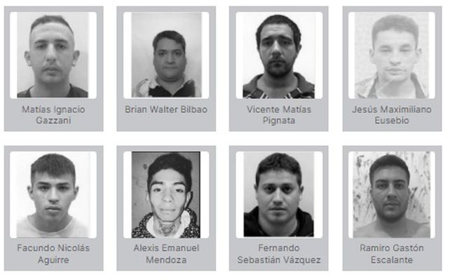 La lista de prófugos más buscados actualmente es de 8 La lista de prófugos más buscados actualmente es de 8
