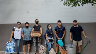 Parte del grupo de jóvenes de Manos Solidarias que ya cumplió 5 años.