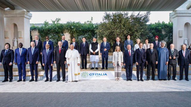 Javier Milei pasó por el G7 y se reunió con la jefa del FMI
