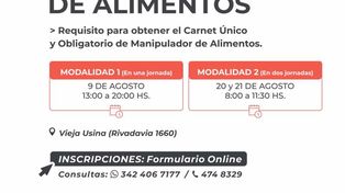 Inscripción abierta para un nuevo Curso de Manipulación de Alimentos