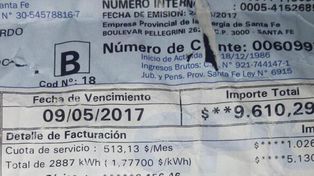 El norte de la provincia en estado de shock por la llegada de las boletas de luz